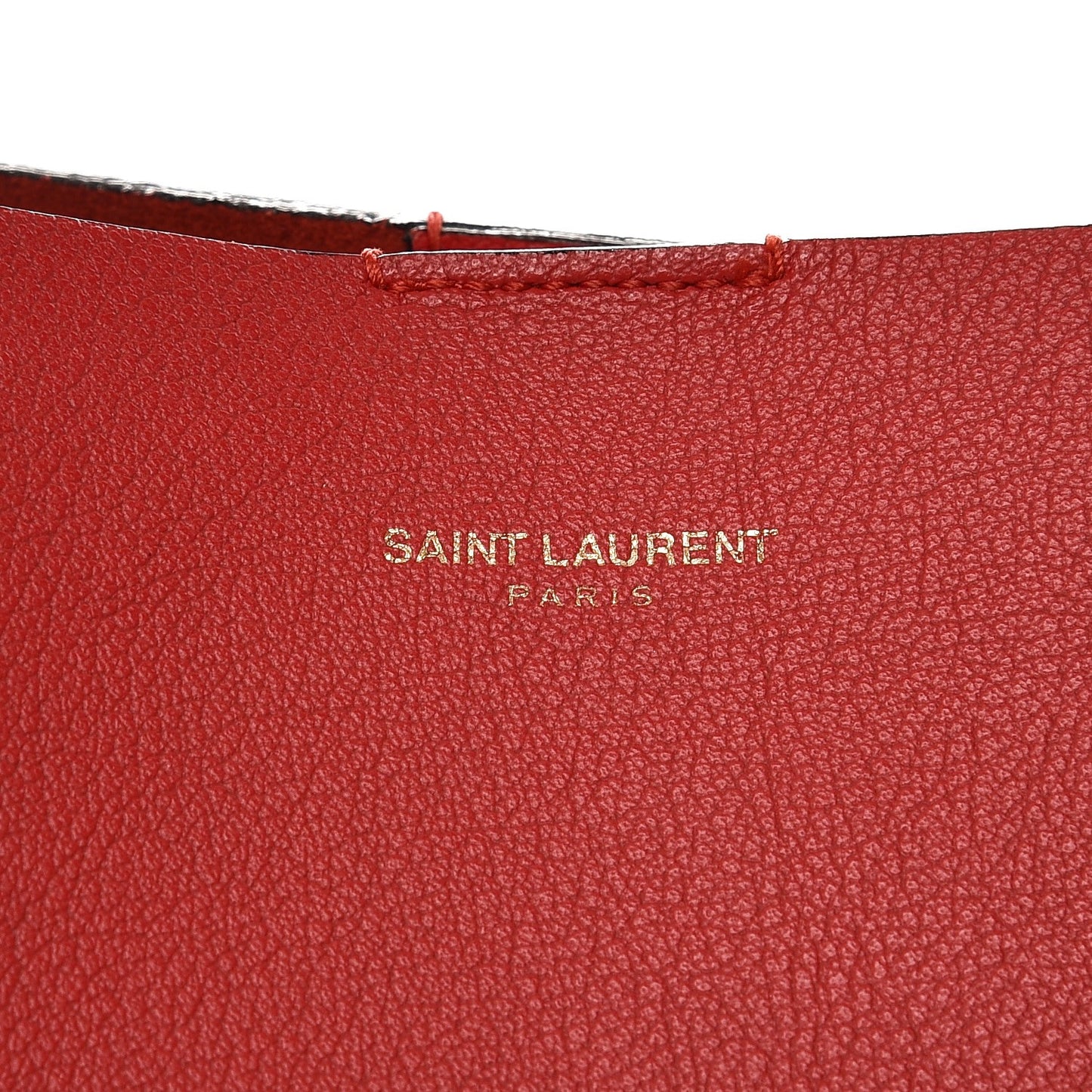 Calfskin Large Shopping Tote Red