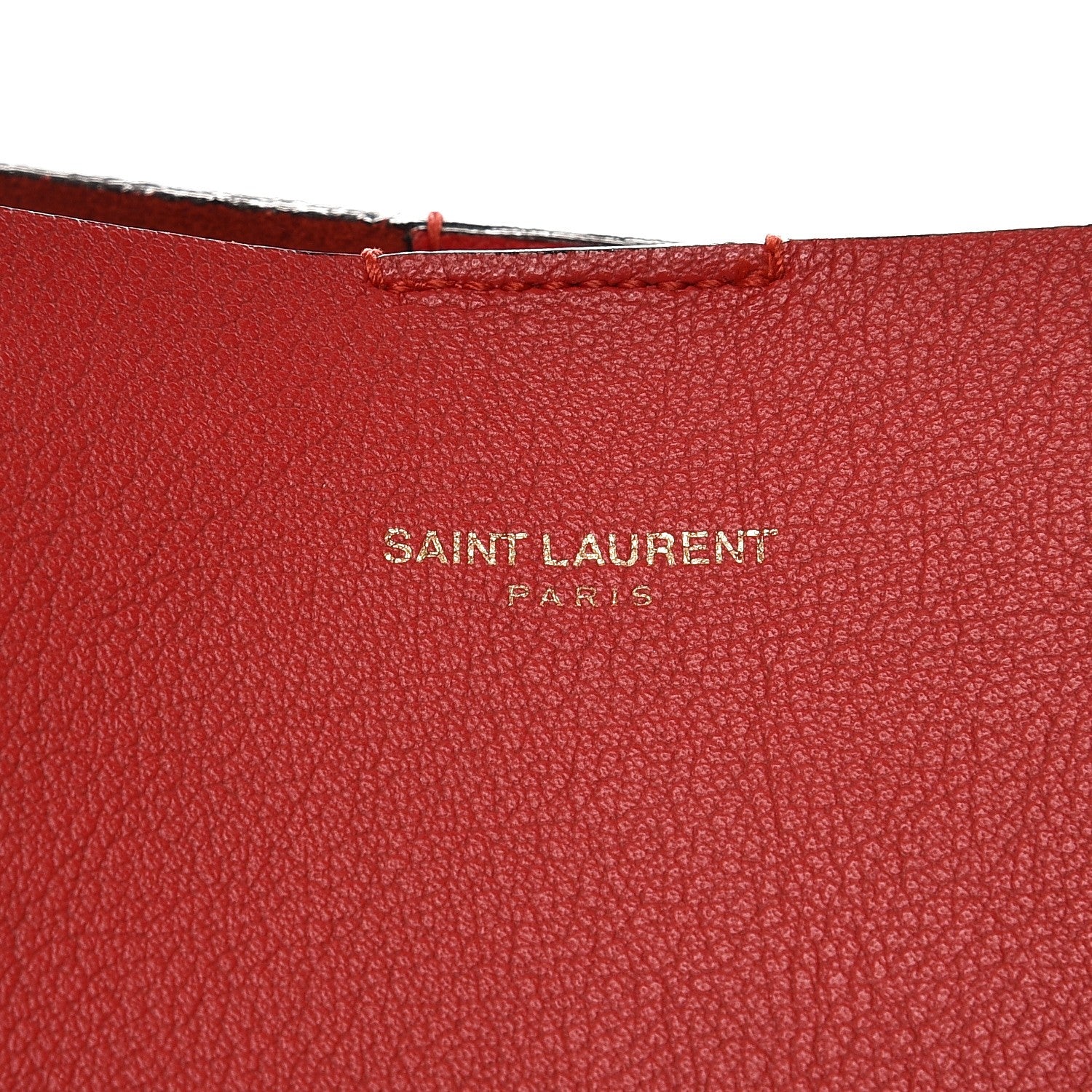 Saint Laurent Calfskin Large Shopping Tote Red 8 of 12