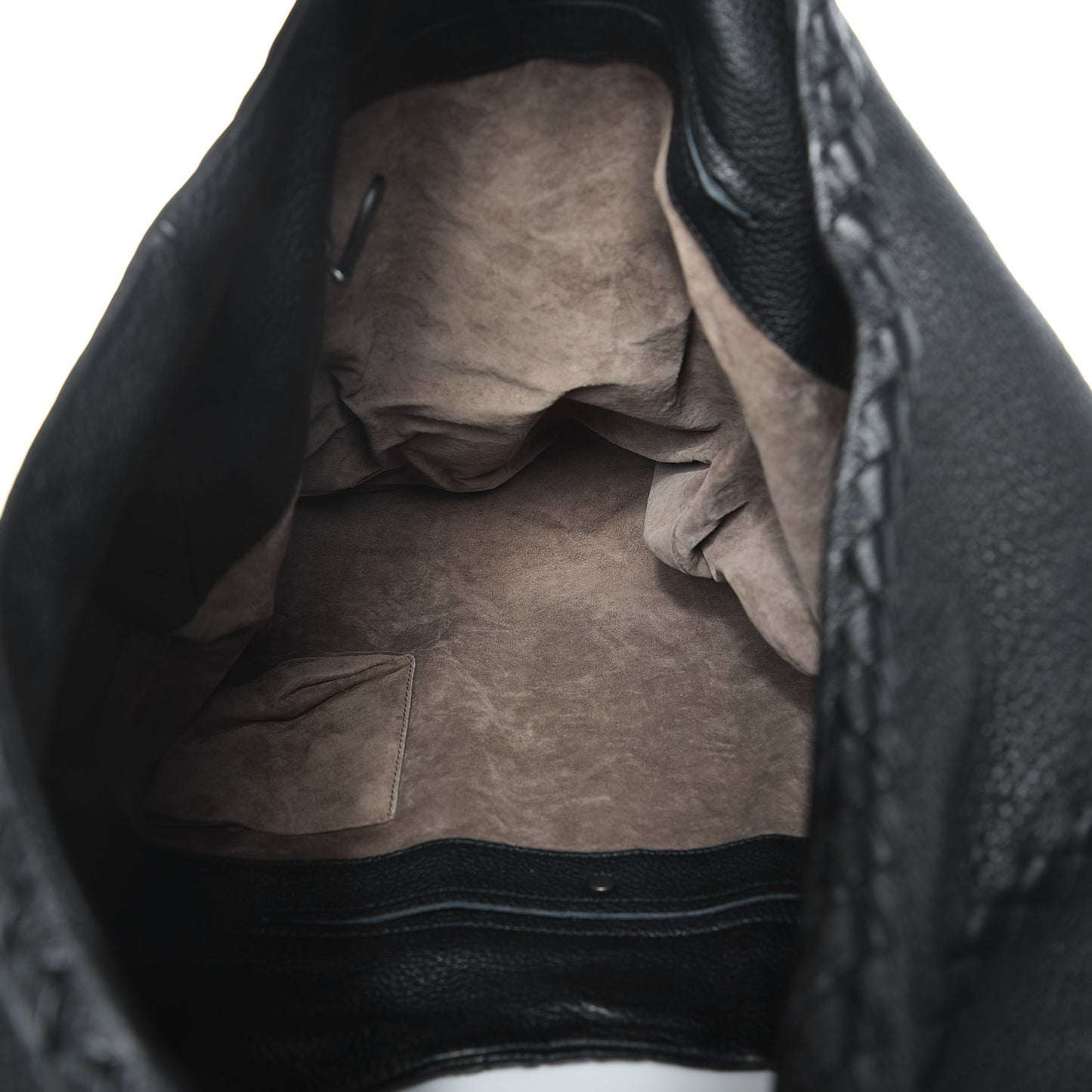 Cervo Deerskin Large Hobo Nero Black