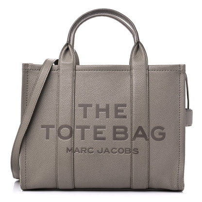 Marc Jacobs Grained Calfskin Medium The Tote Bag Grey 1 of 12