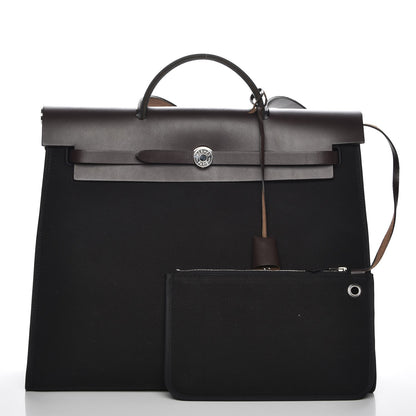 Hermes Toile Vache Hunter Herbag Zip 39 MM Black 3 of 7