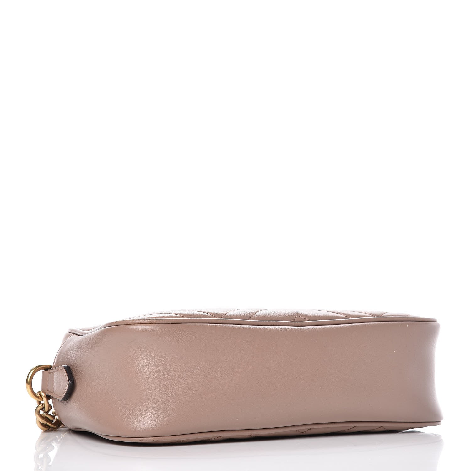 Gucci Calfskin Matelasse Small GG Marmont Chain Shoulder Bag Taupe 4 of 12