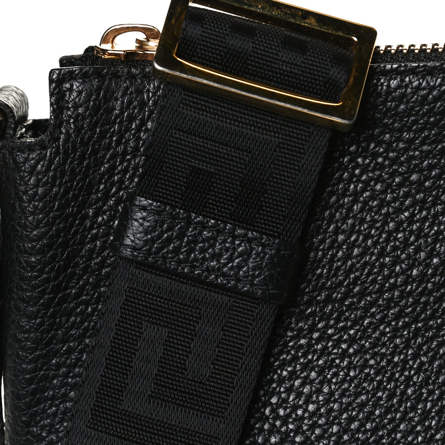 Versace Grained Calfskin Medusa Messenger Bag Black 12 of 13