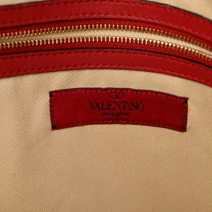 Valentino Garavani Vitello Rockstud Dome Shopper Rosso Valentino 6 of 10