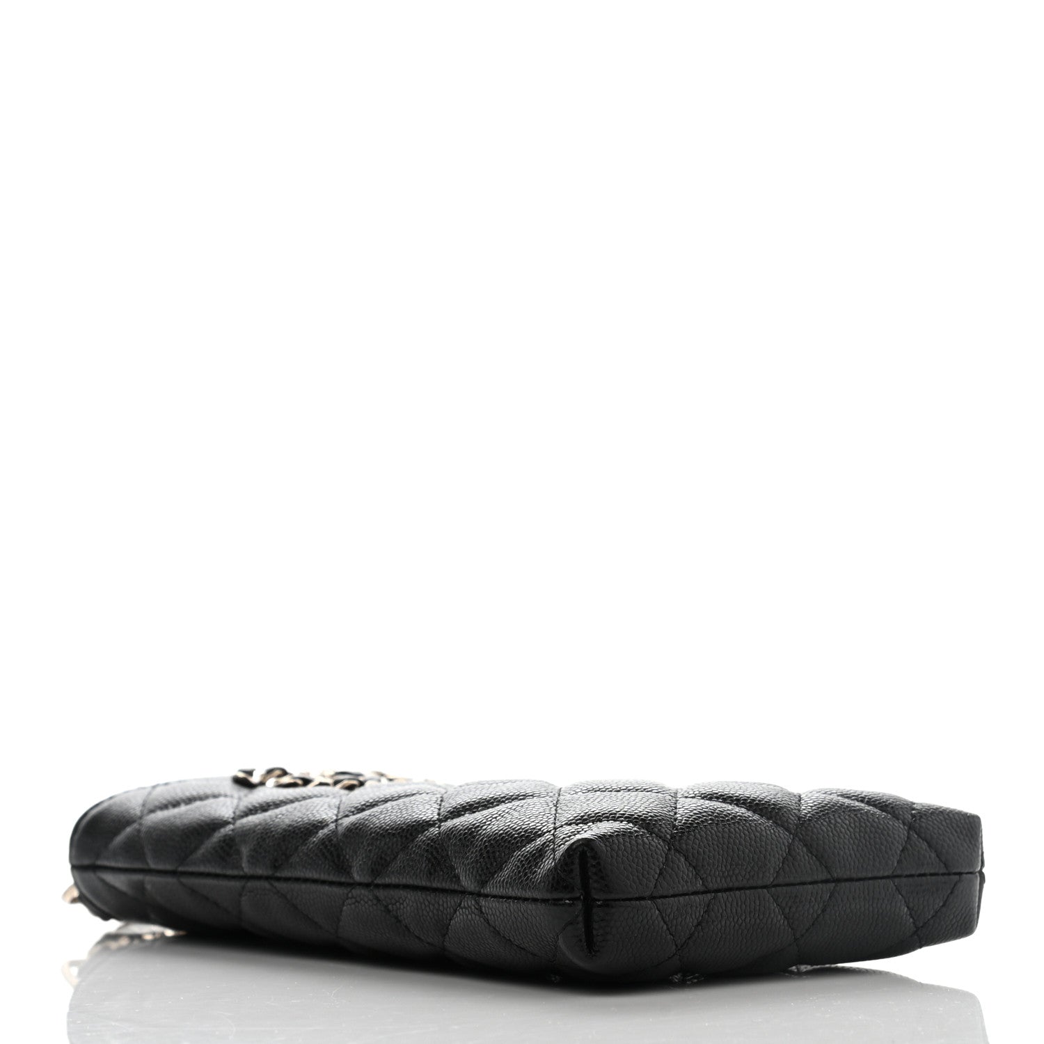 Chanel Caviar Quilted French New Wave Phone Holder With Chain Black 4 of 9