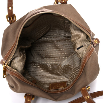 Prada Jacquard Logo Tote Brown 4 of 23