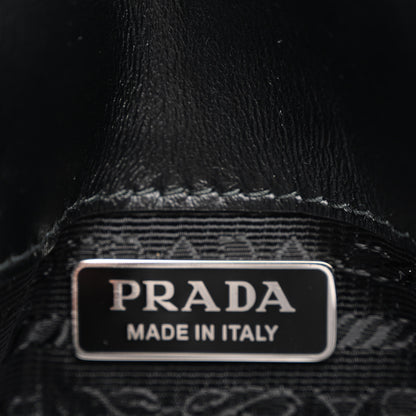 Prada Spazzolato Mini Cleo Flap Adjustable Strap Shoulder Bag Black 6 of 9