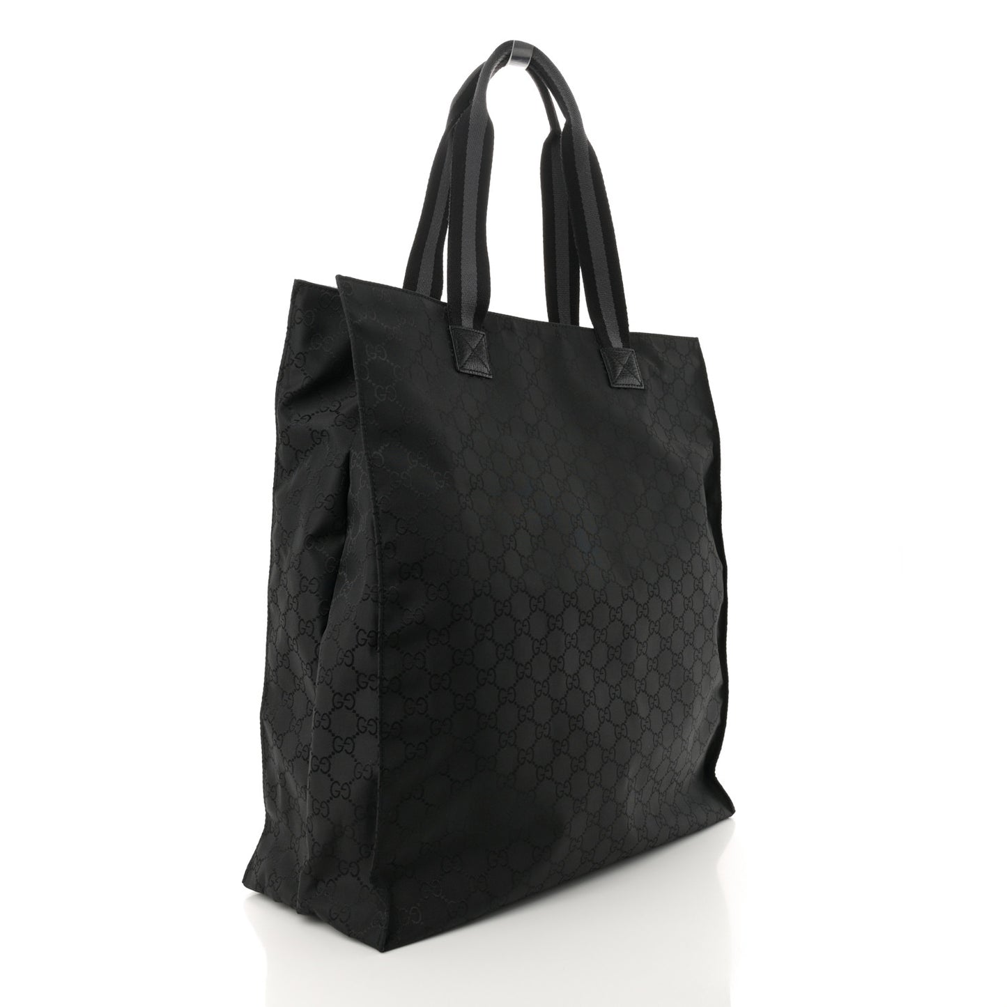 Nylon Monogram Vertical Tote Black