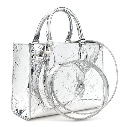Louis Vuitton Monogram Miroir Onthego PM Silver 2 of 11