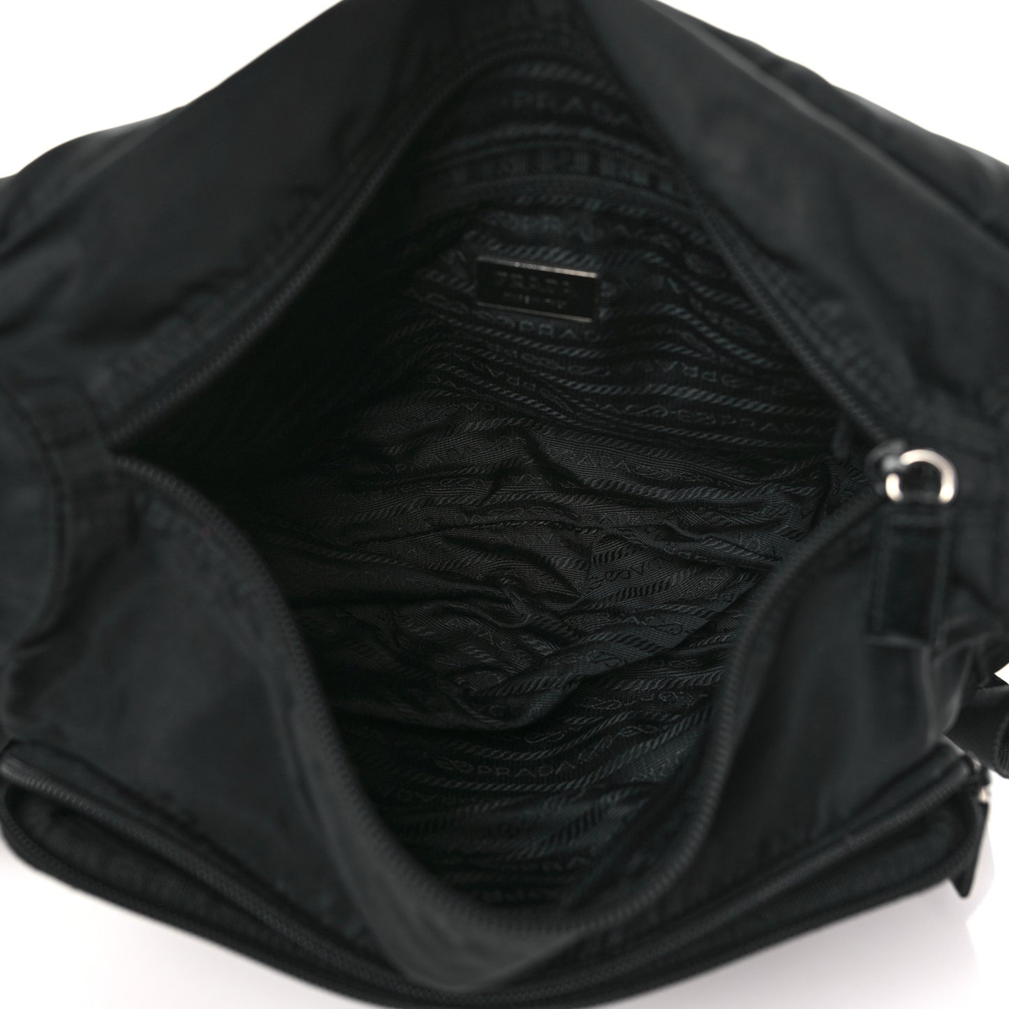 Nylon Vela Messenger Bag Black