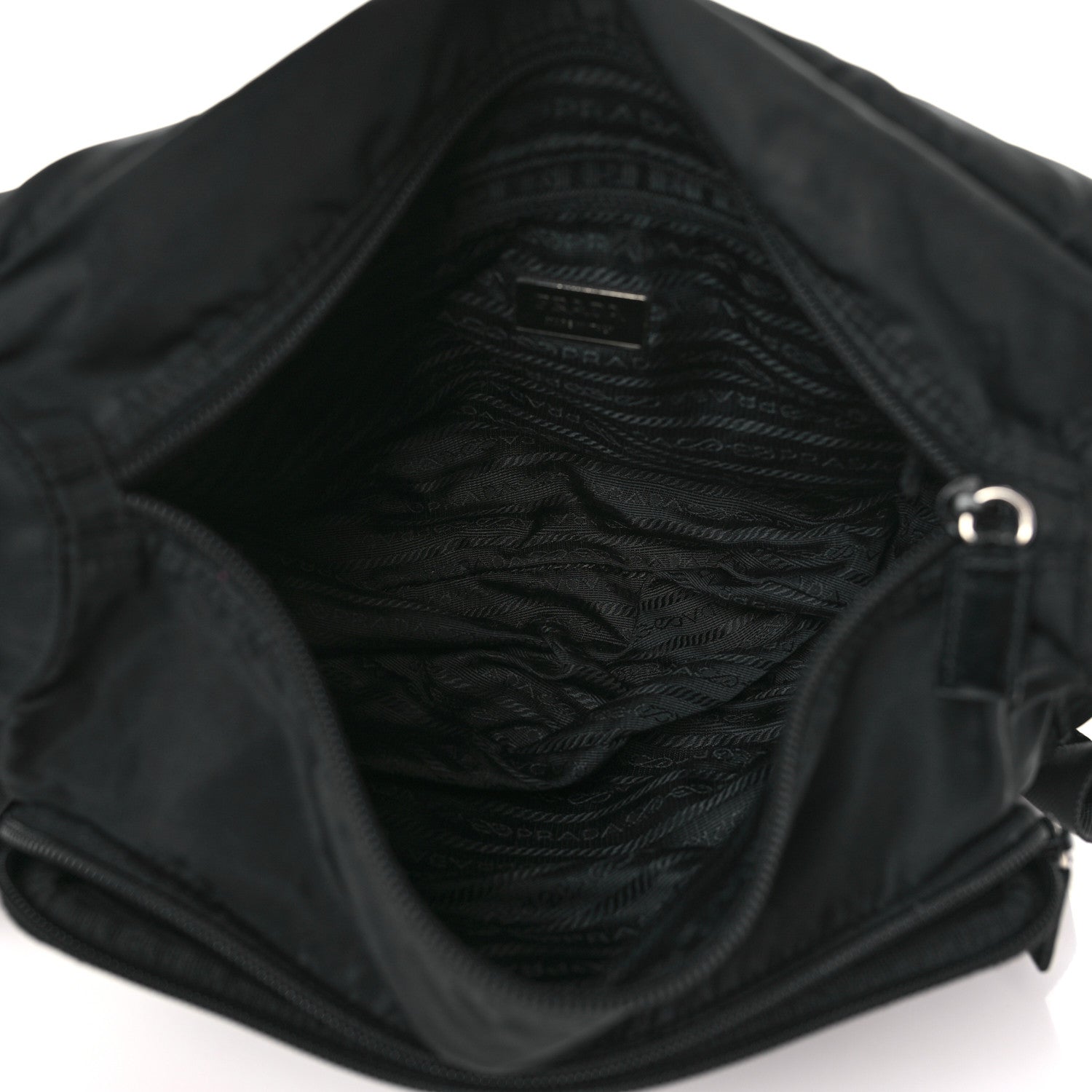 Prada Nylon Vela Messenger Bag Black 5 of 8