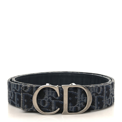 Christian Dior Oblique 35mm Belt 95 Blue Multi 1 of 5