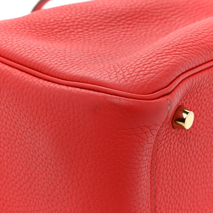 Hermes Taurillon Clemence Lindy 26 Rouge Tomate 14 of 16