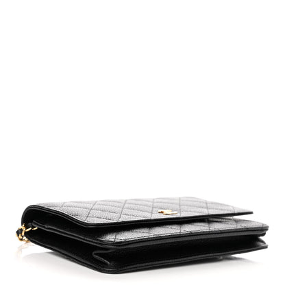 Chanel Caviar Quilted Wallet On Chain WOC Black 4 of 12