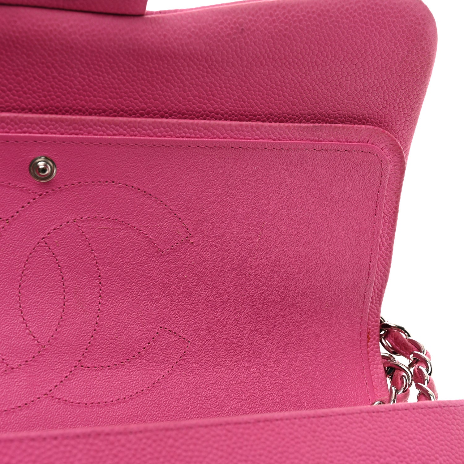 Chanel Iridescent Caviar Quilted Jumbo Double Flap Pink 13 of 13