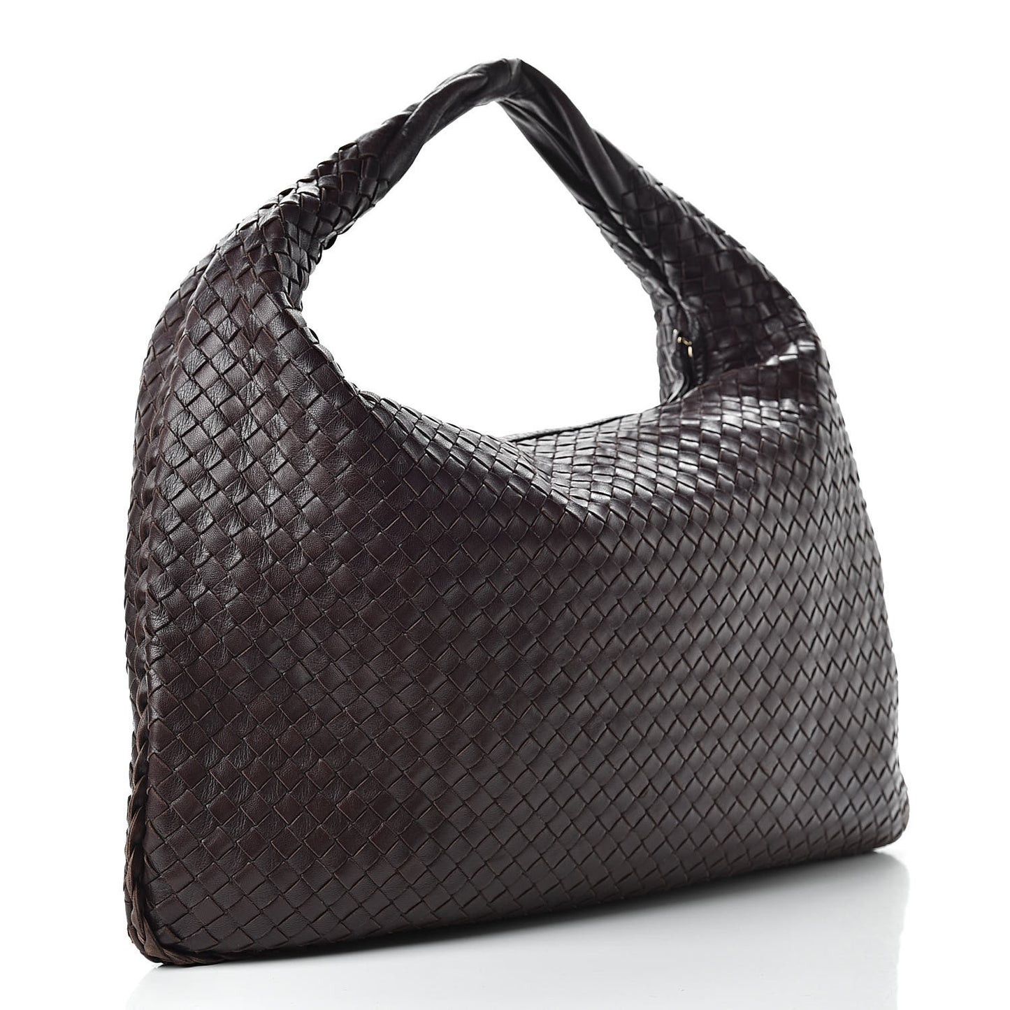 Nappa Intrecciato Large Veneta Hobo Ebano