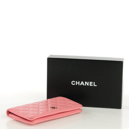 Chanel Lambskin Quilted Yen Wallet Rose 4 of 8