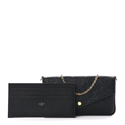 Louis Vuitton Empreinte Pochette Felicie Chain Wallet Black 1 of 13