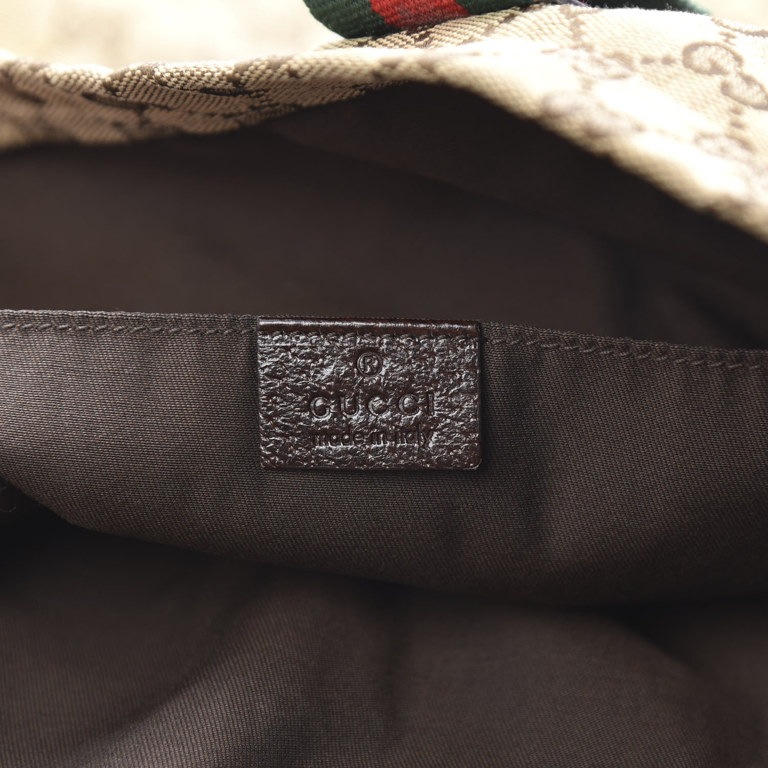 Gucci GG Monogram Medium Web Handle Vertical Tote Dark Brown 6 of 10