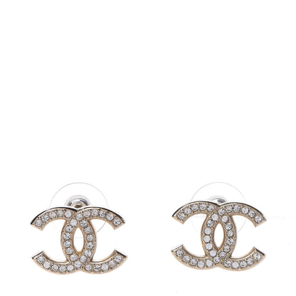 Chanel Crystal CC Earrings Gold 1 of 5