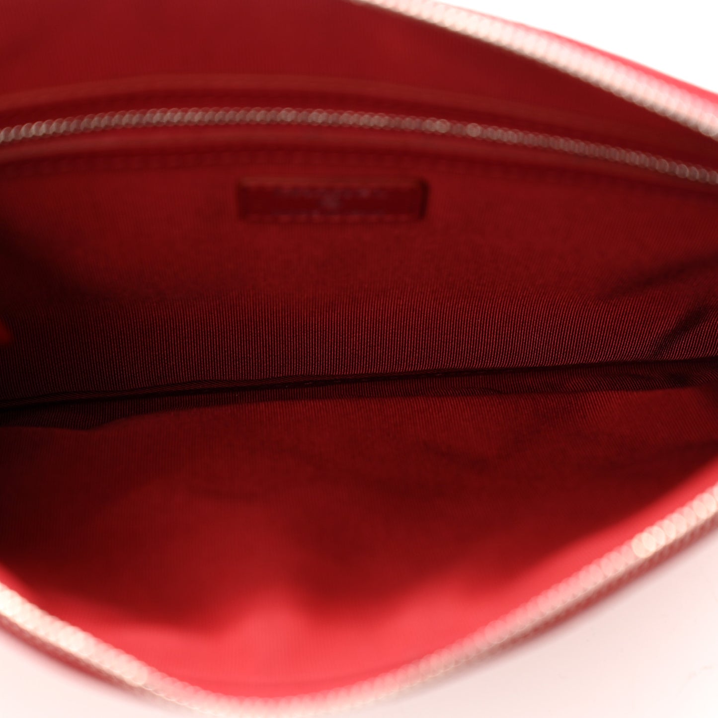 Caviar Quilted Medium Cosmetic Case Dark Red