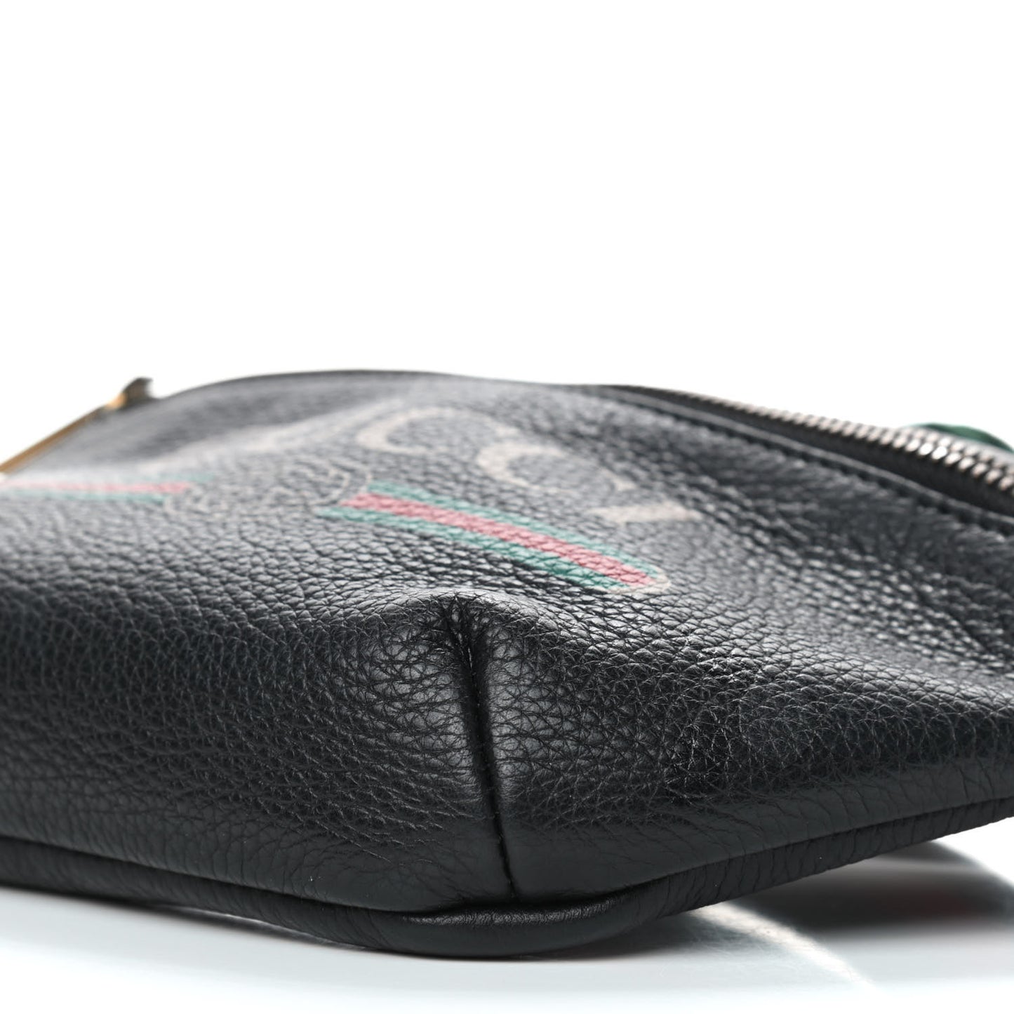 Grained Calfskin Small Logo Belt Bag Black