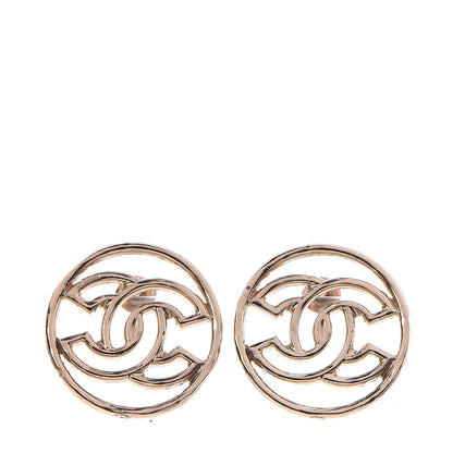 Chanel Metal CC Round Earrings Gold 1 of 3