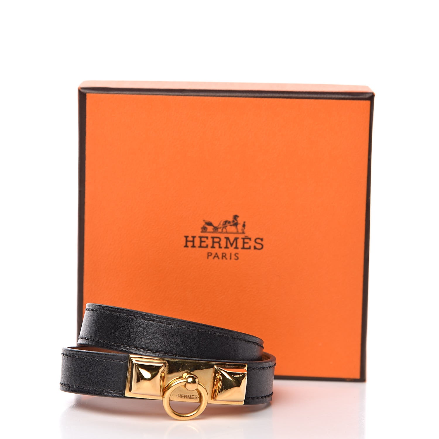 Hermes Chamonix Rivale Double Tour Bracelet S Black 7 of 7
