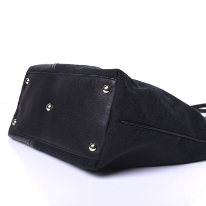 Gucci Monogram Medium New Britt Tote Black 9 of 9