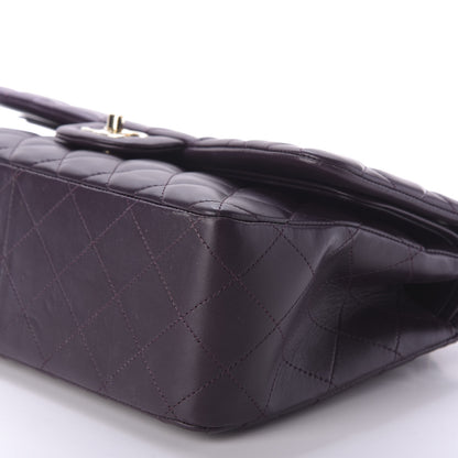 Chanel Lambskin Quilted Jumbo Double Flap Purple 7 of 9