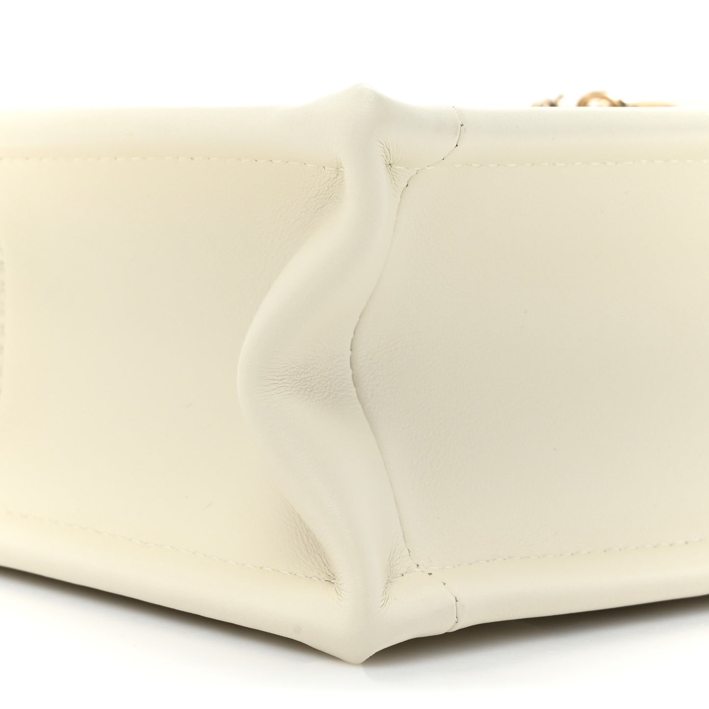 Calfksin Macrocannage Mini Book Tote White