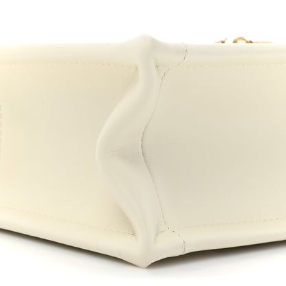 Christian Dior Calfksin Macrocannage Mini Book Tote White 10 of 12