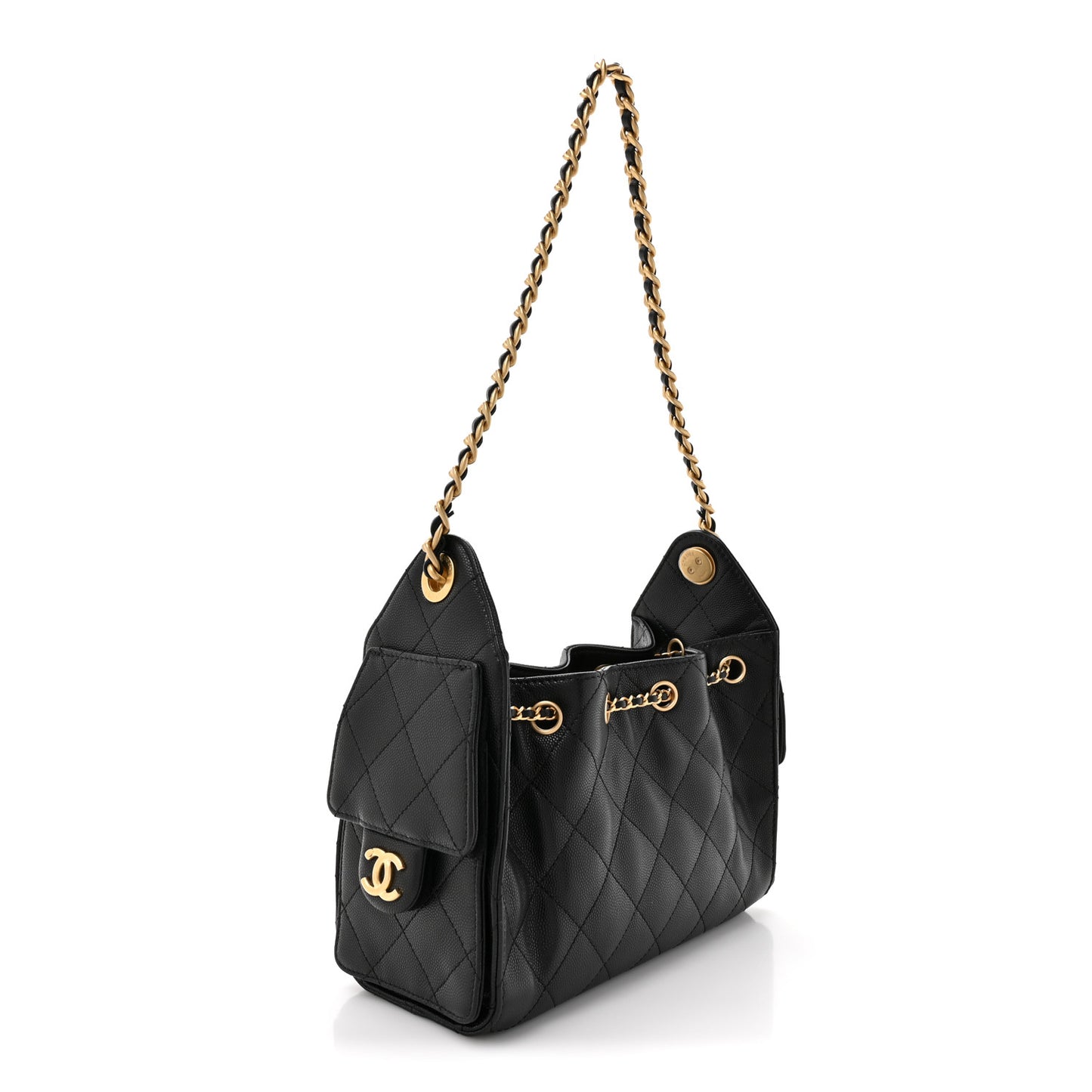 Caviar Quilted Mini Chanel 25 Handbag Black