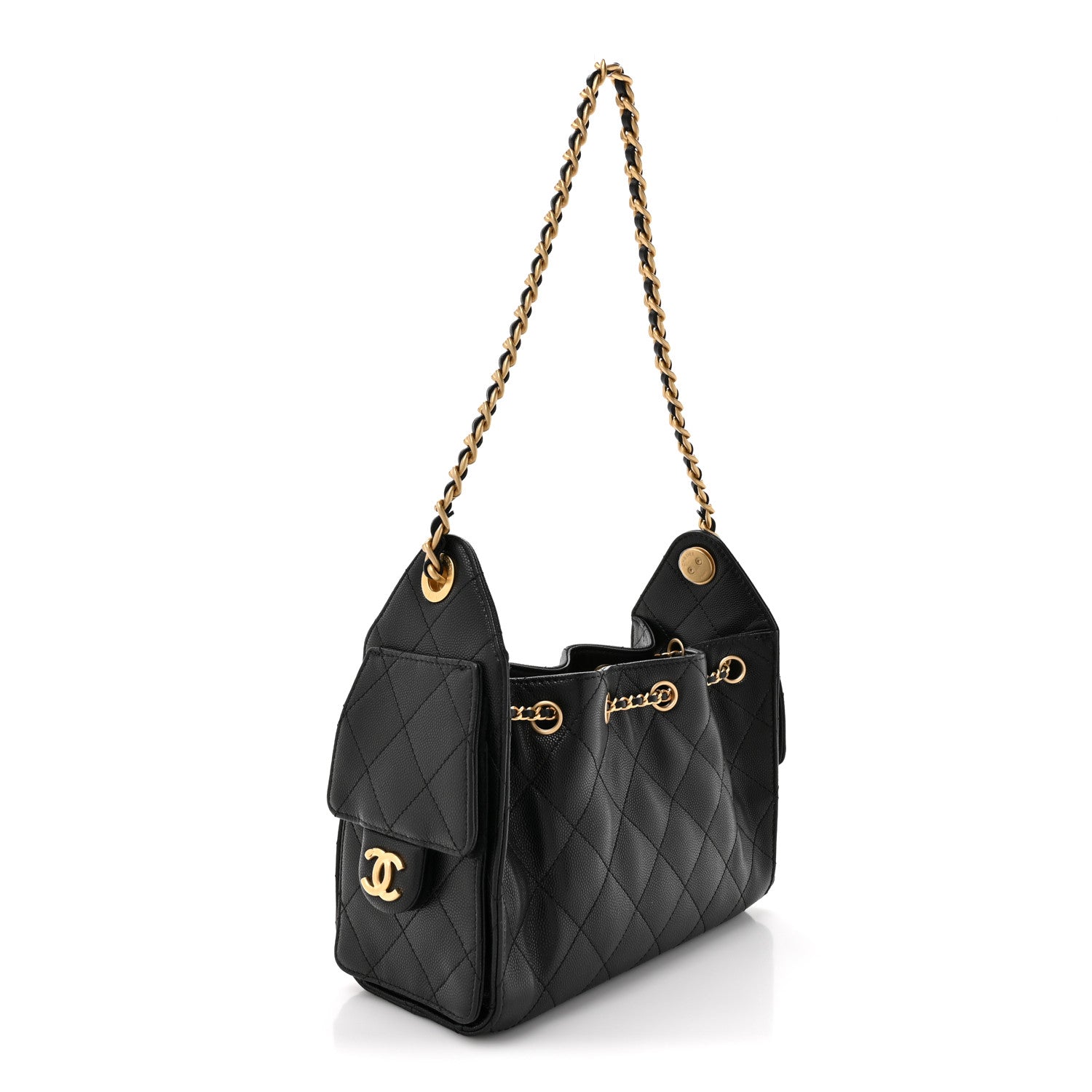 Chanel Caviar Quilted Mini Chanel 25 Handbag Black 3 of 11