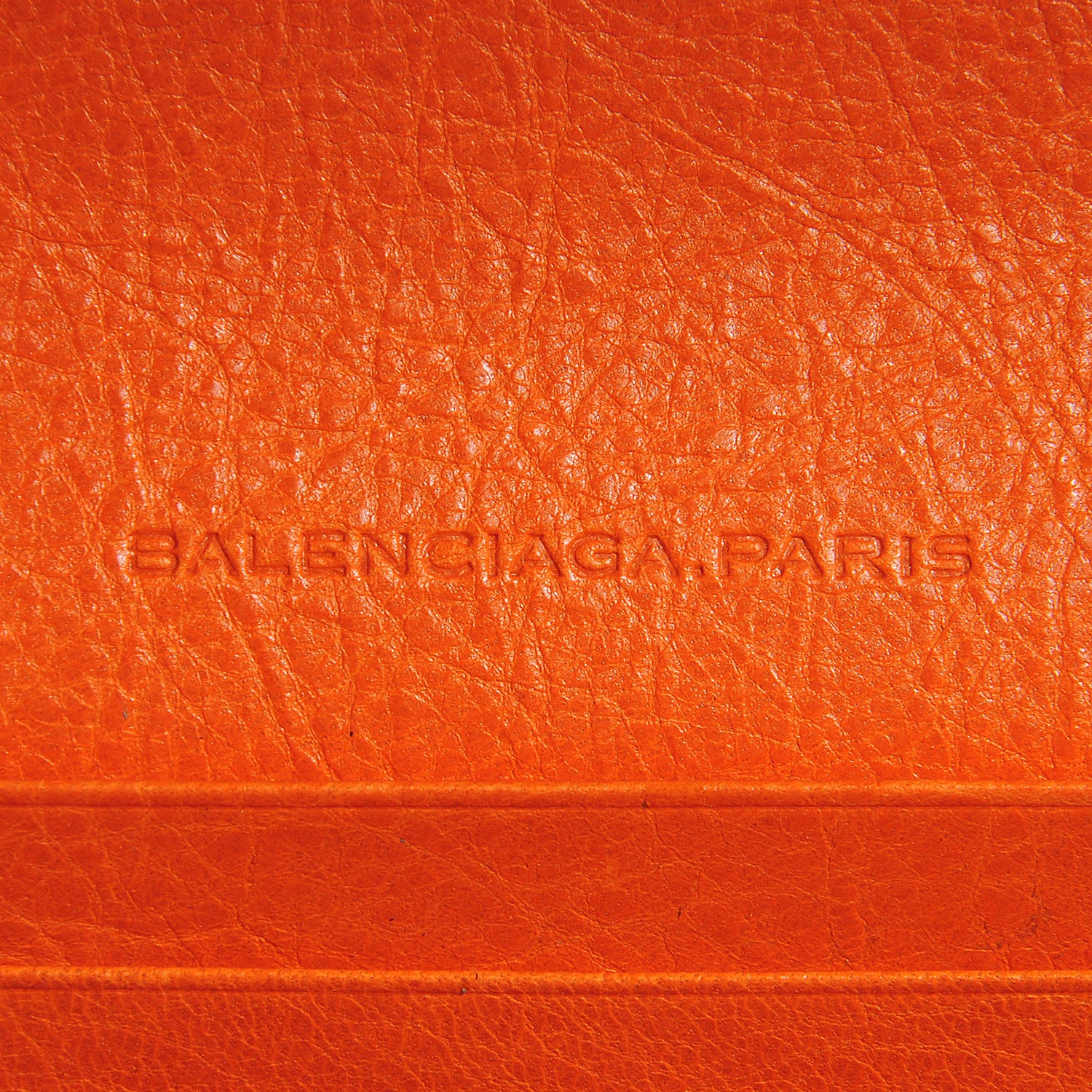 Balenciaga Agneau Giant Gold Money Wallet Tangerine 6 of 9