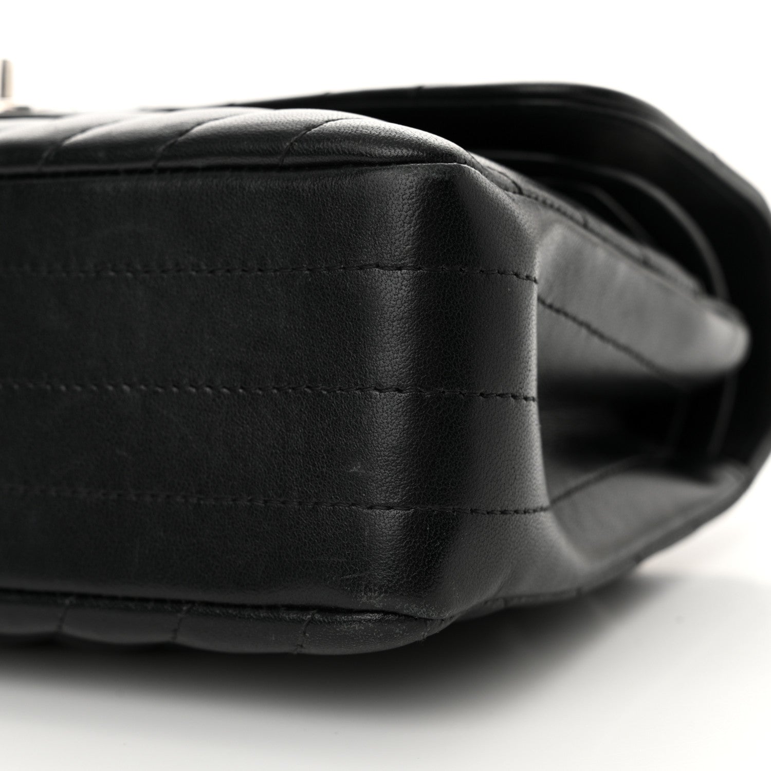 Chanel Lambskin Chevron Quilted Small Double Flap Black 10 of 13