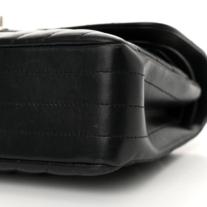 Chanel Lambskin Chevron Quilted Small Double Flap Black 10 of 13
