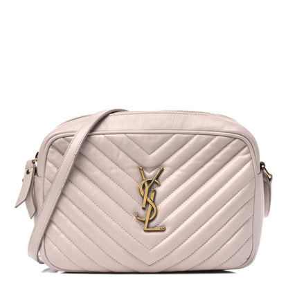 Saint Laurent Calfskin Matelasse Monogram Lou Camera Bag Washed Light Pink 1 of 31