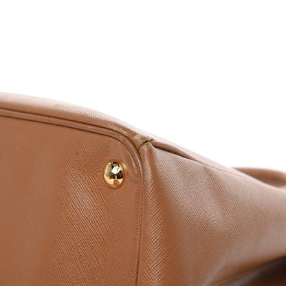 Prada Saffiano Medium Galleria Double Zip Tote Caramel 13 of 22