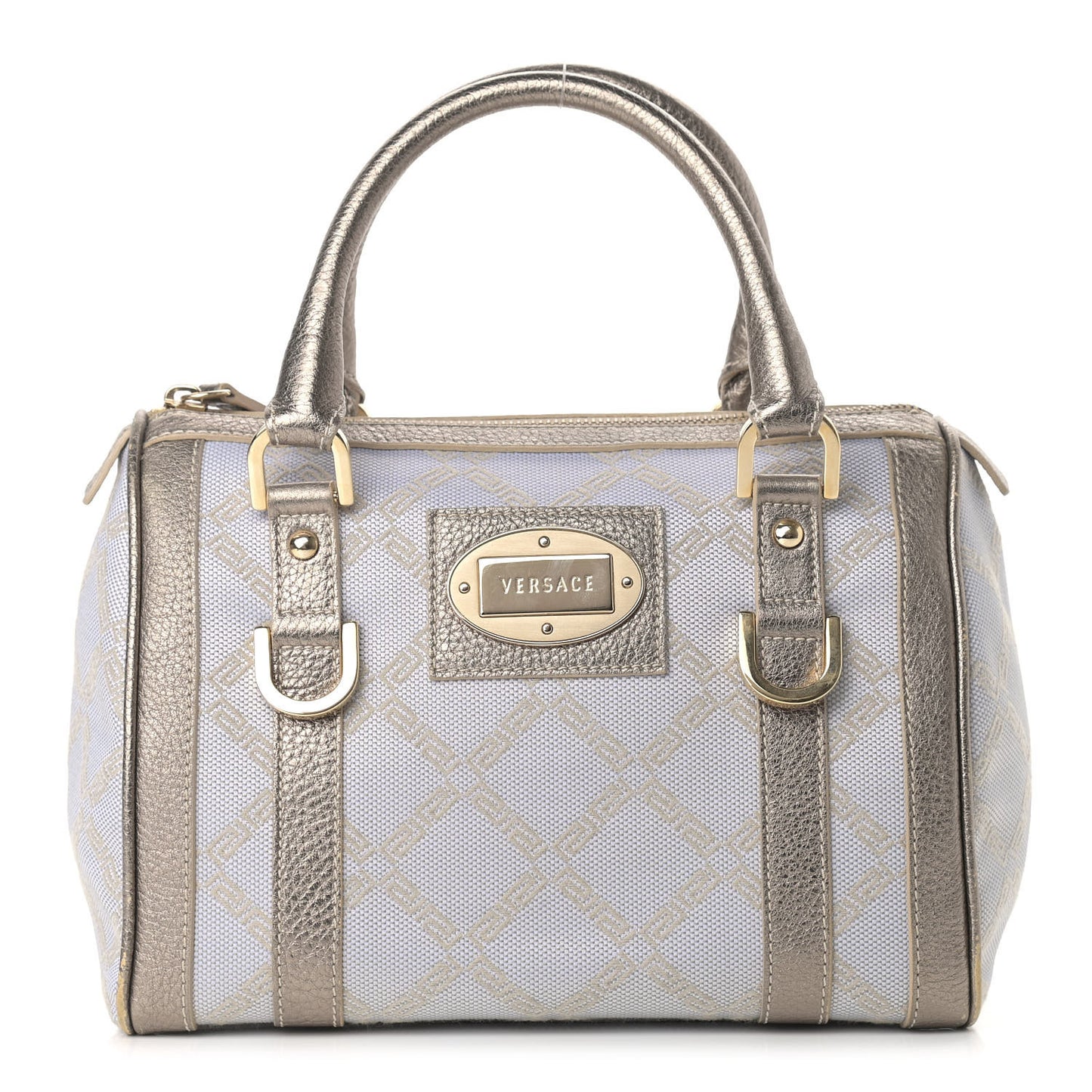 Calfskin Nylon Madonna Satchel Gold