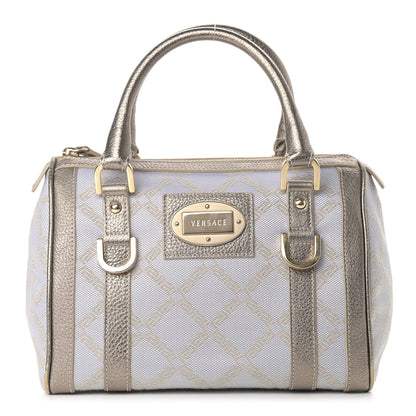 Versace Calfskin Nylon Madonna Satchel Gold 1 of 16