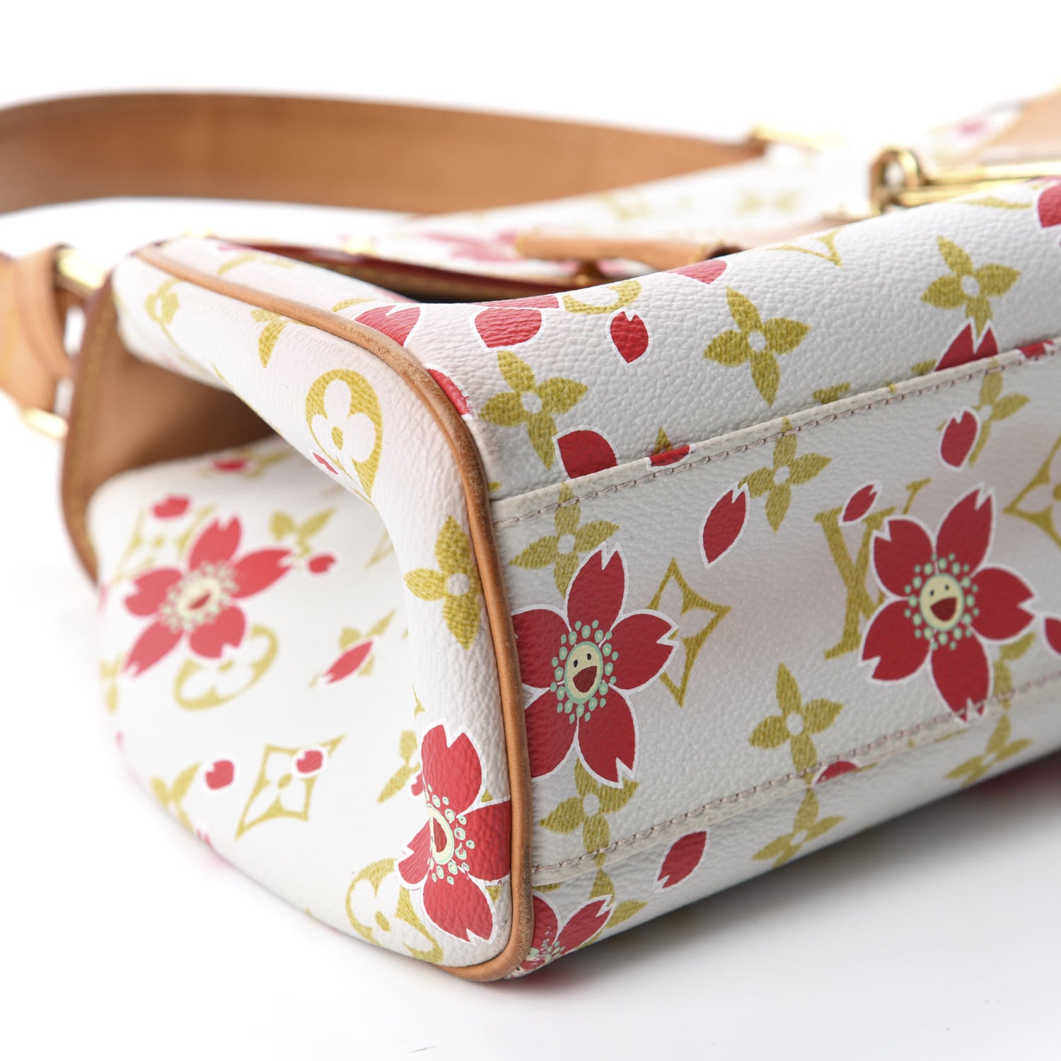 Louis Vuitton Monogram Cherry Blossom Sac Retro Bag Red 6 of 11