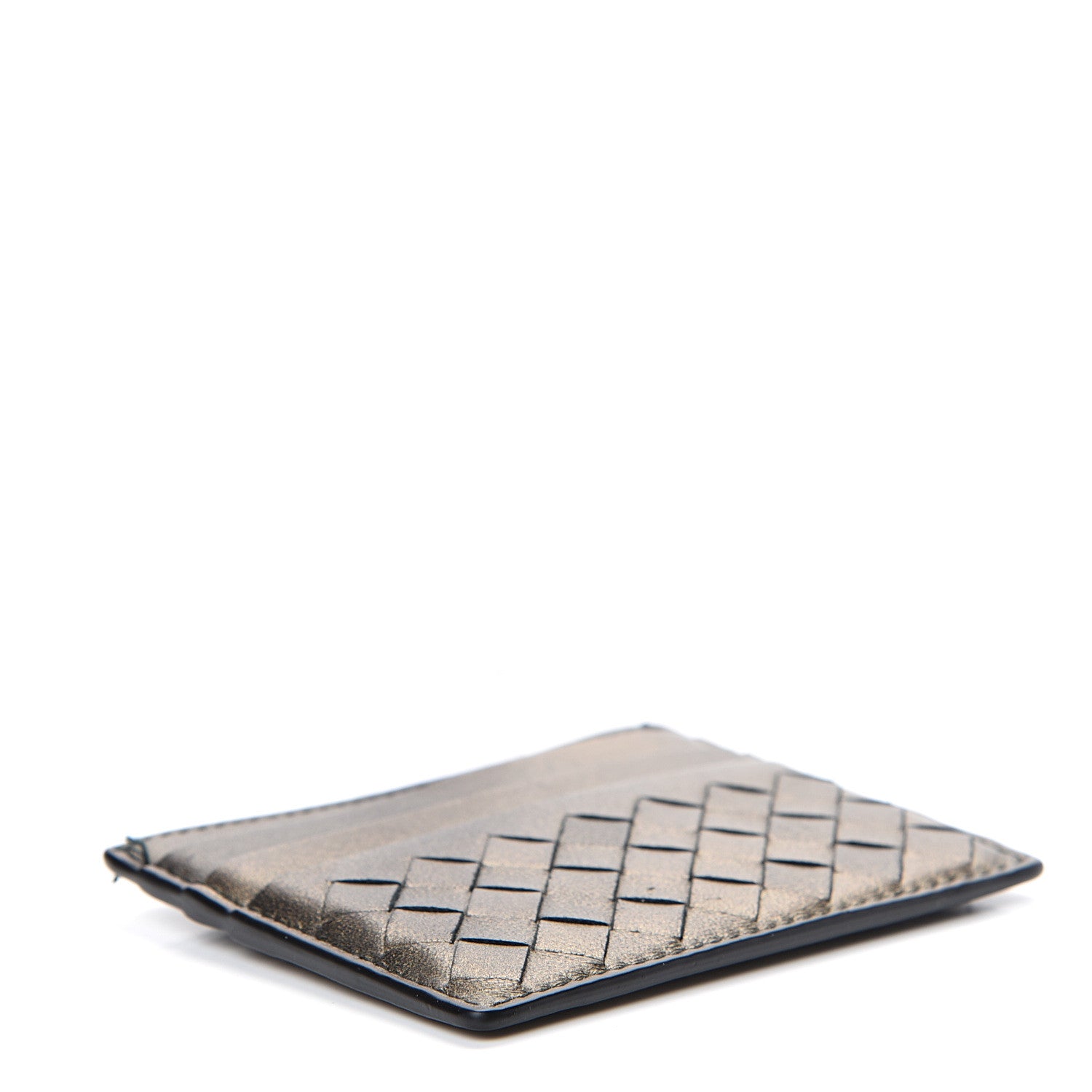 Bottega Veneta Nappa Intrecciato Card Case Dark Gold 3 of 7