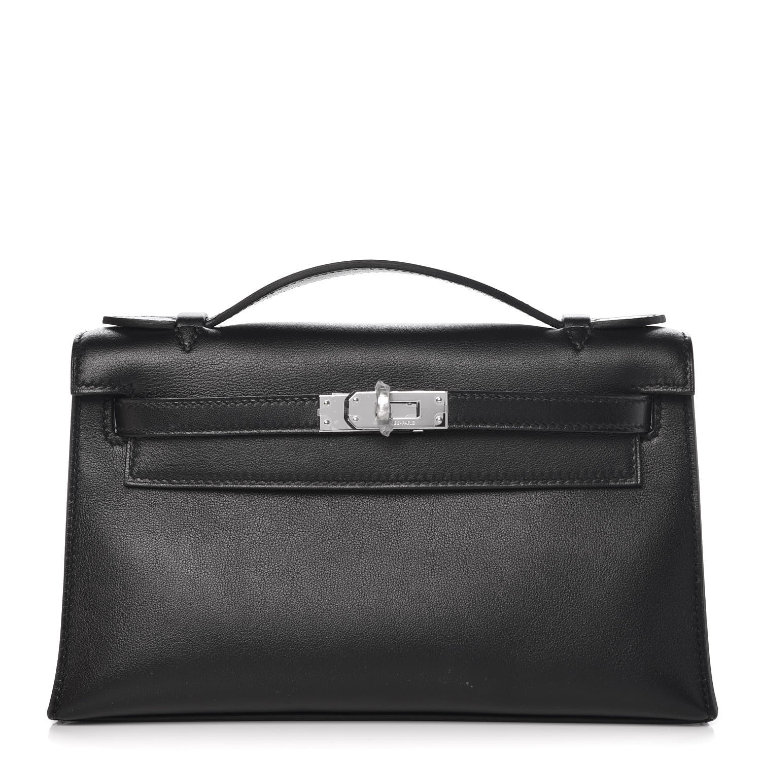Hermes Swift Kelly Pochette Clutch Black 1 of 25