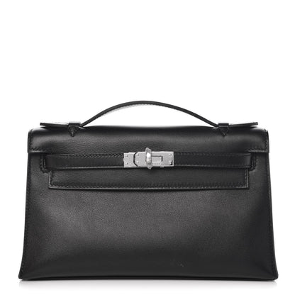 Hermes Swift Kelly Pochette Clutch Black 1 of 25