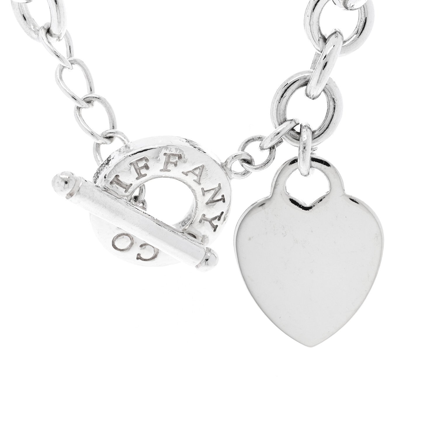 Tiffany Sterling Silver Heart Tag Toggle Necklace 4 of 5