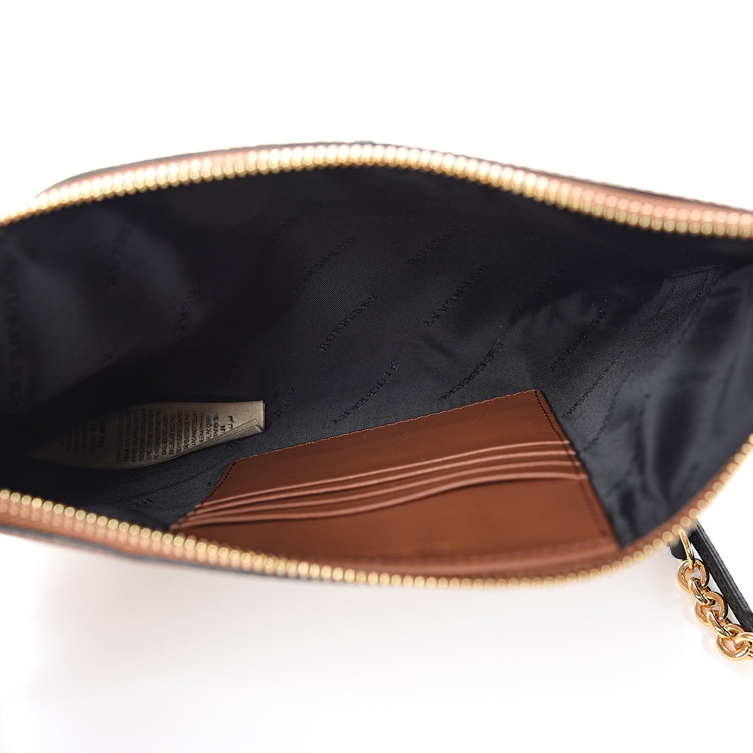 Burberry Haymarket Check Peyton Crossbody Clutch Bag Toffee 4 of 8