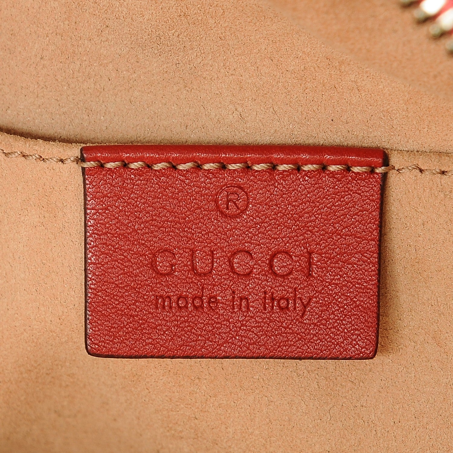 Gucci Calfskin Matelasse Small GG Marmont Chain Shoulder Bag Hibiscus Red 6 of 7