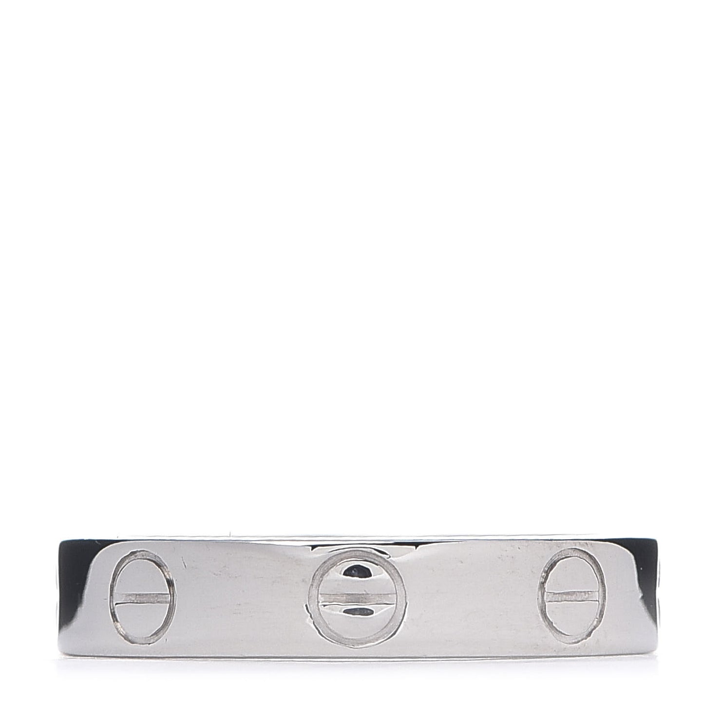 18K White Gold 3.5mm LOVE Wedding Band Ring 49 4.75