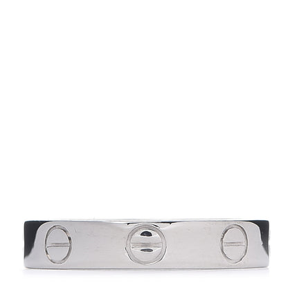 Cartier 18K White Gold 3.5mm LOVE Wedding Band Ring 49 4.75 1 of 4
